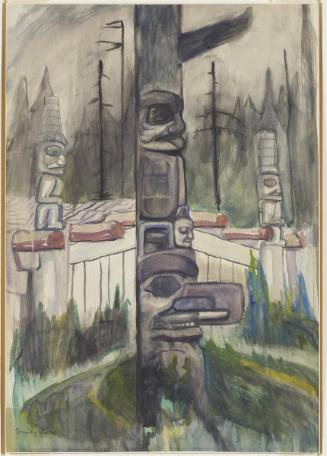 Indian House and Totems, Skidegate