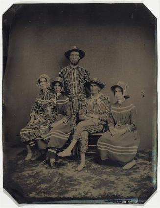 [Portrait of a group dressed in bathing costumes]