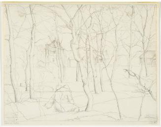 Untitled (drawing for Trees and Houses, Winter)