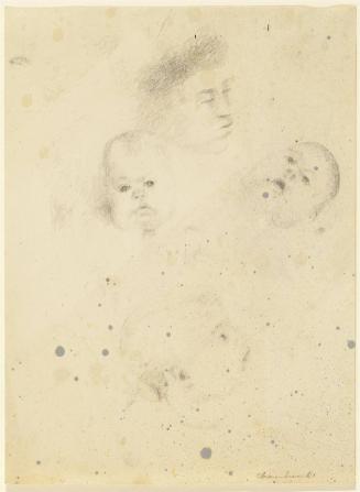 Sketches of a mother and child