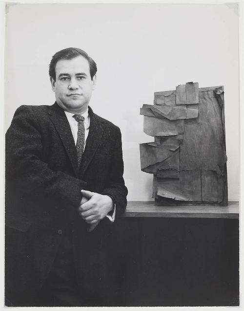 Avrom Isaacs (with sculpture)