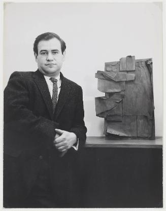 Avrom Isaacs (with sculpture)
