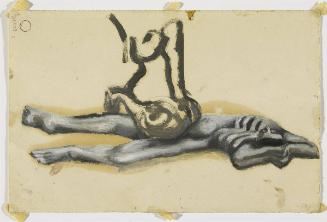 Sketch for Flying Saint (Figure)