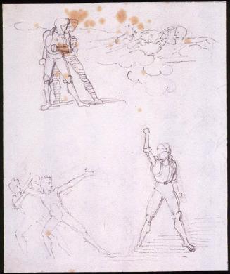 Sheet of Studies for "The Knight of the Blazing Cross"