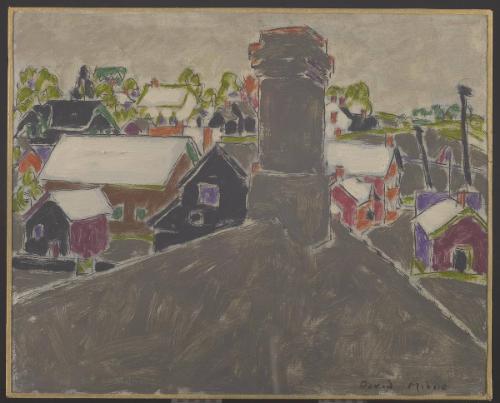 Chimney at Palgrave (recto); Elevator at Sunset (verso)