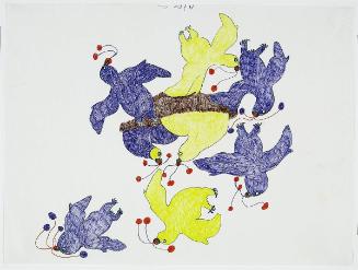 Nesting Birds Eating Berries