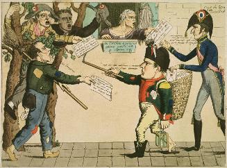 Charge Contre Napoleon I or le père la violette, chiffonier des placets comme s'il en pleuvait