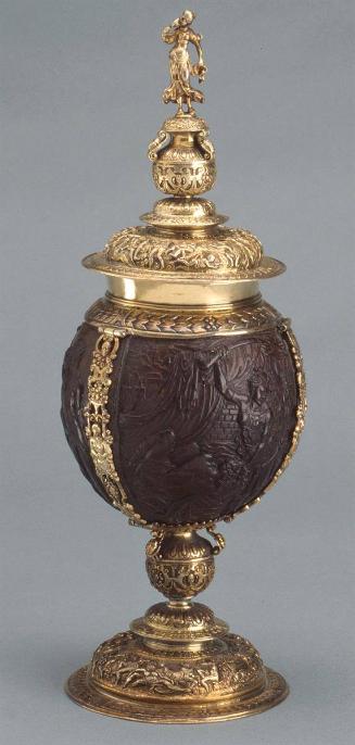 Coconut Cup and Cover: Scenes from The Old Testament