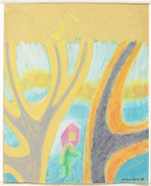 Untitled [view through trees]