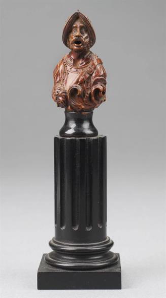 One of Three Busts of Soldiers (possibly pawns from a chess set)