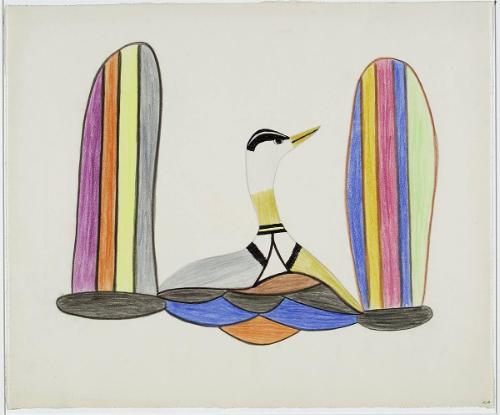 Loon with Stylized Wings