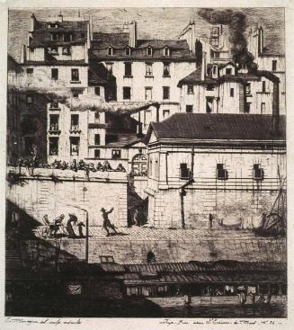 La Morgue, Paris, from Eaux-fortes sur Paris