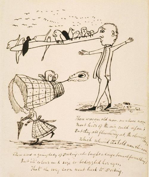 There was an old man on whose nose....