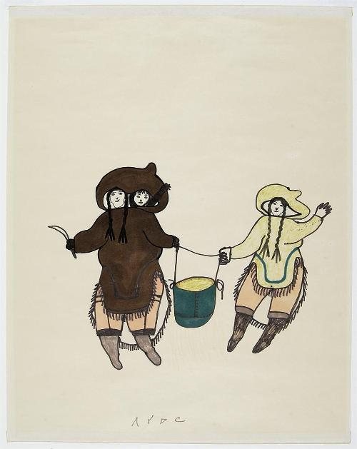 Women Carrying Water Bucket