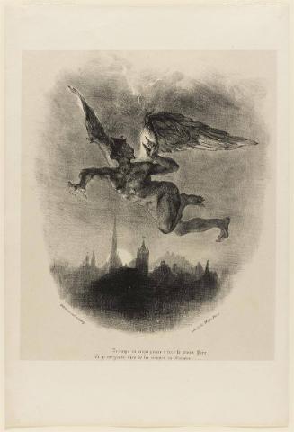 Mephistopheles dans les airs (frontispiece from Faust)