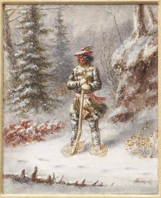 Indian Hunter in a Blizzard