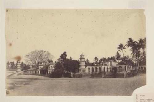 Triviar. Ghaut and Ornamental Buildings on River Side