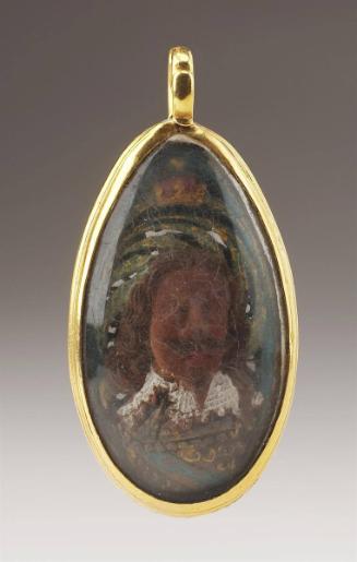 Pendant: Peach Pit Portrait of Charles I