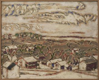 Village in the Sun III (recto); Gray Hills in Spring (verso)
