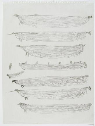 Hunters in an Umiak with Sea Animals