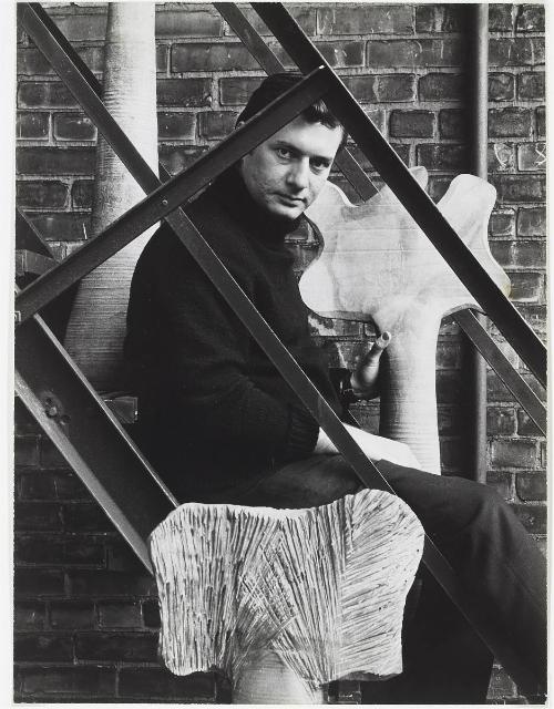 Arthur Handy (on stairs)