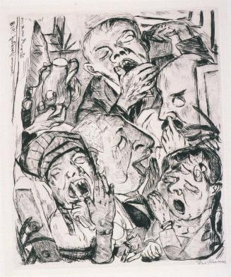 Das Gahnen   Plate 7 from Gesichter Portfolio