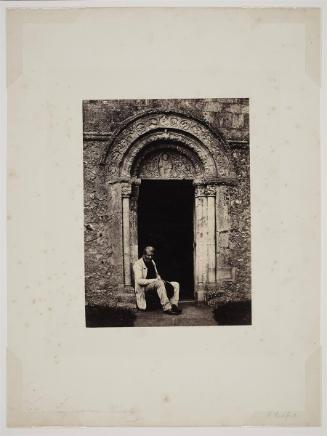 Doorway and tympanum with seated figure, Barfreston Church, Kent, England