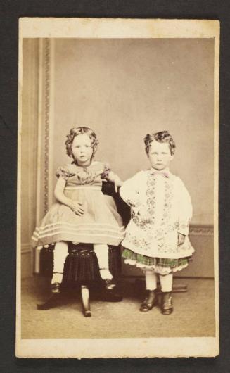 Unknown sitters [portrait of a seated girl and standing boy]