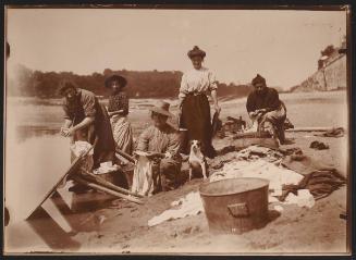 Dax: Jeanne Dupary and washerwomen on the banks of the Adour River