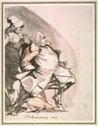 Dr. James paying a bill