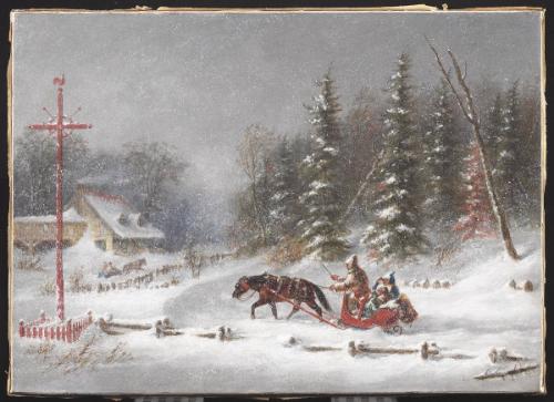 Winter Road in a Blizzard