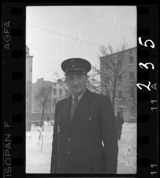 A member of the Transport Department in the ghetto in winter