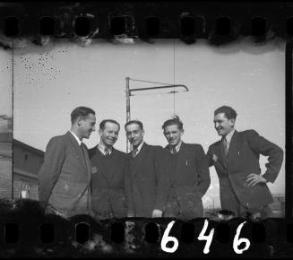 Portrait of five men