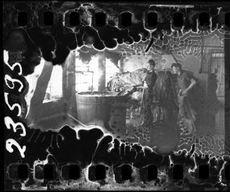 Workers in the leather factory