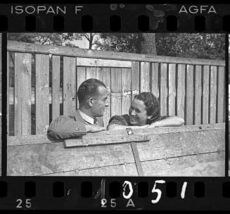 Couple looking at each other