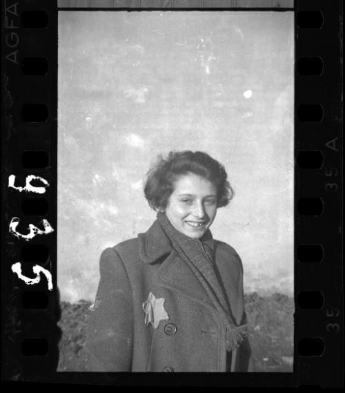 A  young woman in the ghetto