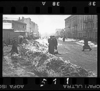 A street scene in winter