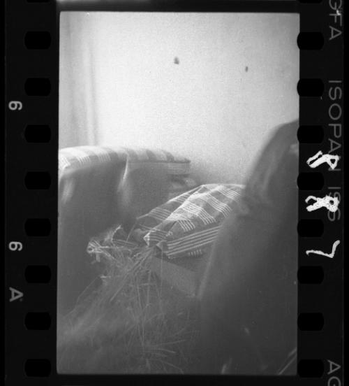 Mattress stuffed with wood shavings at the Holzwollefabrik workshop ("ressort") in the ghetto