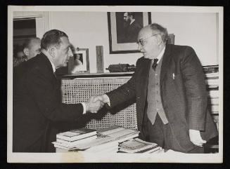 Henryk Ross and David Ben Gurion in Jerusalem