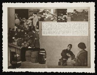 Soup-kitchen montage with various scenes of food being served to people