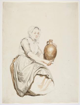 A Seated Woman holding a Jug