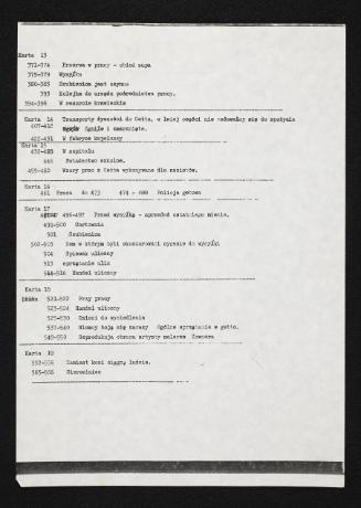 Catalogue of 35mm negatives compiled by Henryk Ross (Polish)