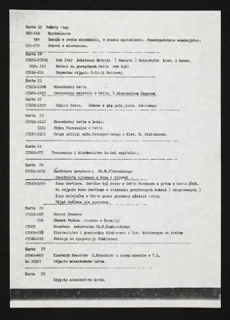 Catalogue of 35mm negatives compiled by Henryk Ross (Polish)