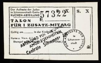 Lodz Ghetto food stamp