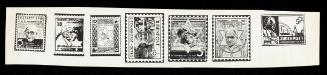Various Lodz Ghetto postage stamps - strip of 7