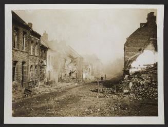 Smouldering ruins in Bapaume