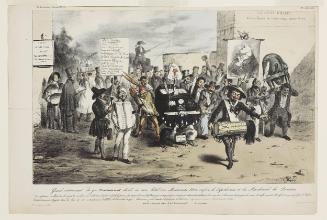 Grand enterrement du gros Constitutionnel décédé en son hotel rue Montmartre No 121 from La Caricature