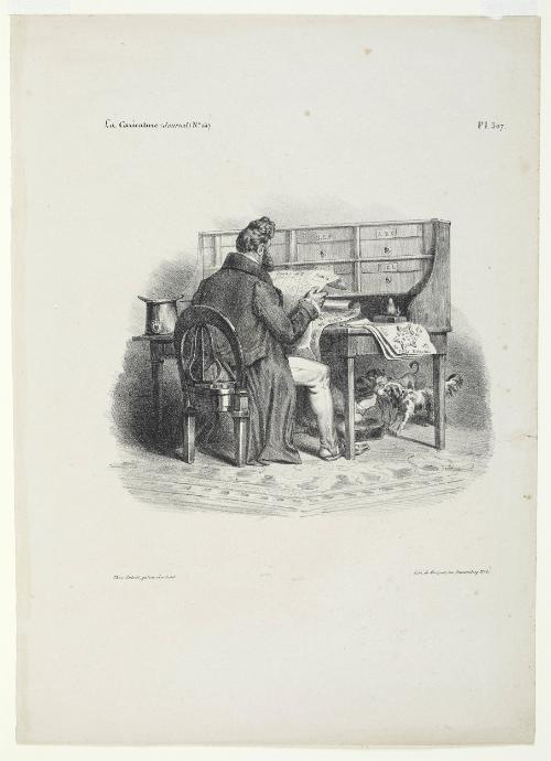 Louis Phillipe consultant un plan de Paris