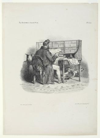 Louis Phillipe consultant un plan de Paris