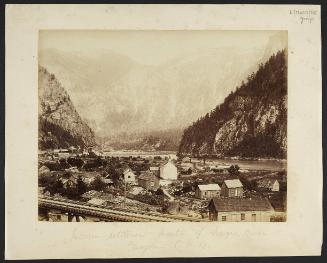 Indian settlement, Mouth of Fraser River Canyon, Canadian Pacific Railway